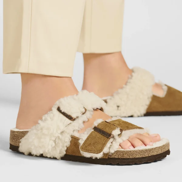 Arizona Teddy Split Veloursleder/Lammfell-Birkenstock Store