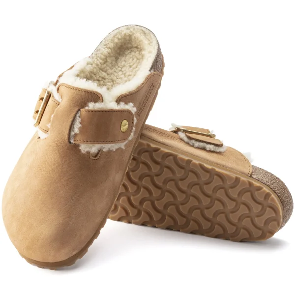Boston Bold Shearling Naturleder Nubuk-Birkenstock Outlet