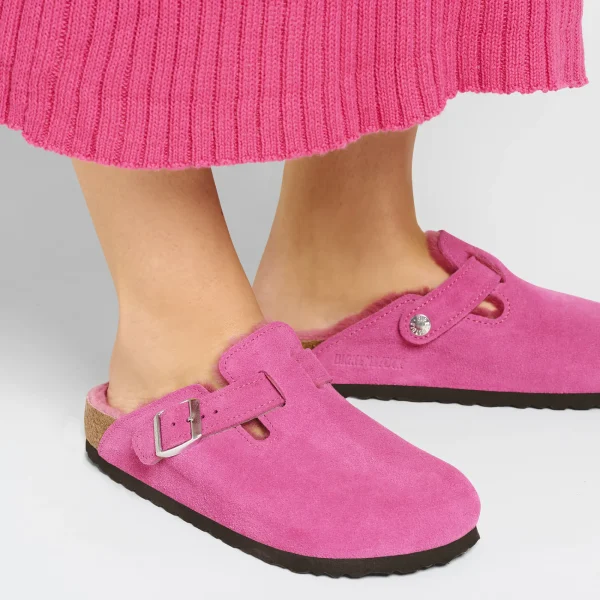 Boston Lammfell Veloursleder/Lammfell-Birkenstock Cheap