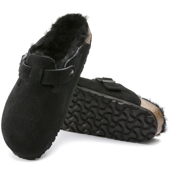Boston Lammfell Veloursleder-Birkenstock Clearance