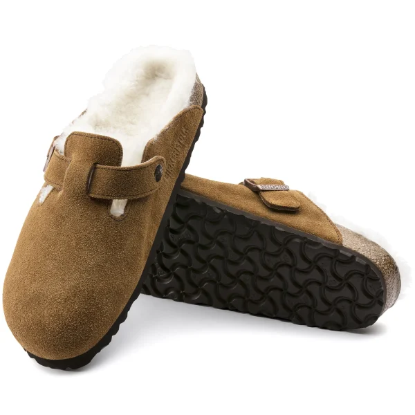 Boston Lammfell Veloursleder-Birkenstock Cheap