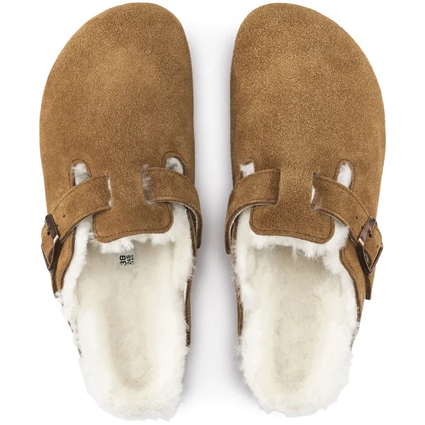 Boston Lammfell Veloursleder-Birkenstock Cheap