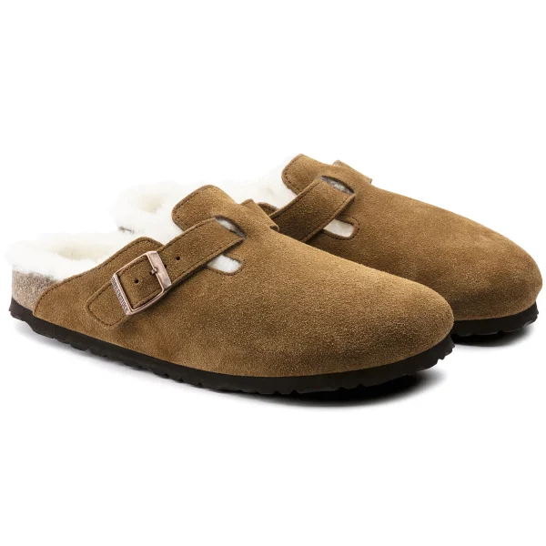 Boston Lammfell Veloursleder-Birkenstock Cheap