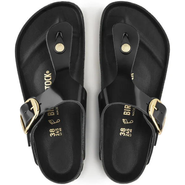 Gizeh Big Buckle Naturleder Lack-Birkenstock Discount