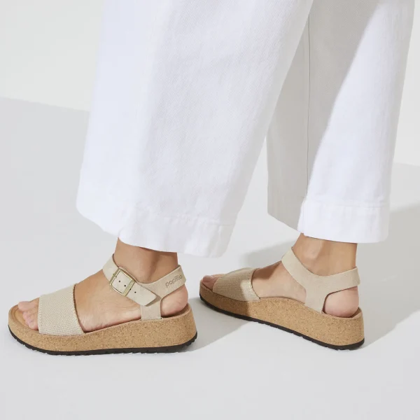 Glenda Veloursleder/Textil-Birkenstock Sale