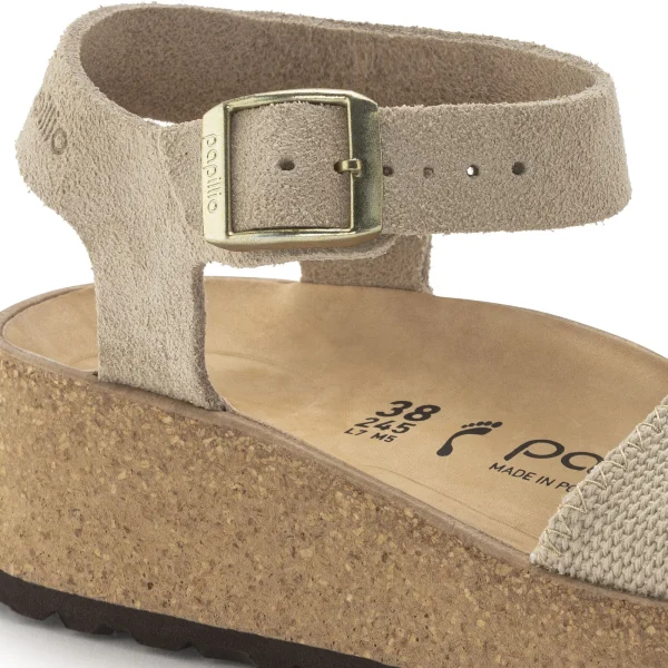 Glenda Veloursleder/Textil-Birkenstock Sale