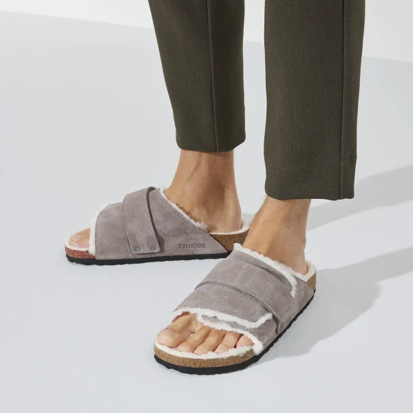 Kyoto Shearling Veloursleder-Birkenstock Cheap