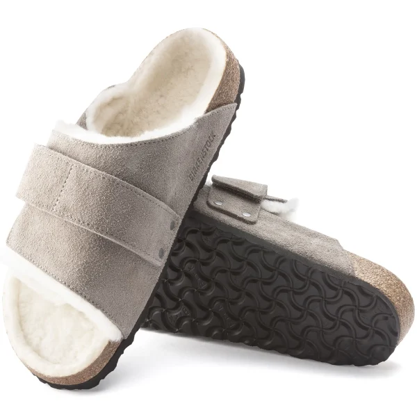 Kyoto Shearling Veloursleder-Birkenstock Cheap