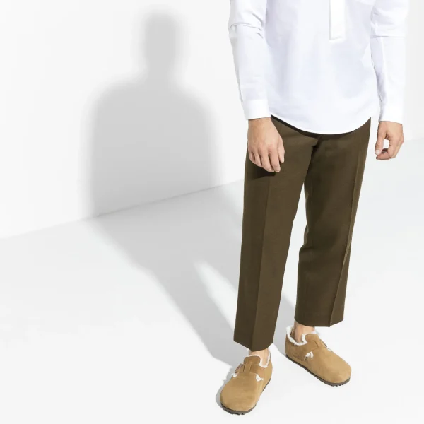 London Lammfell Veloursleder-Birkenstock Fashion