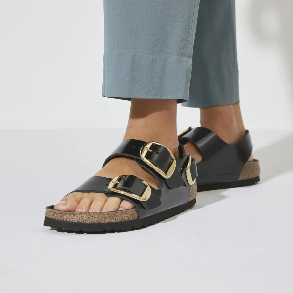 Milano Big Buckle Naturleder Lack-Birkenstock Store