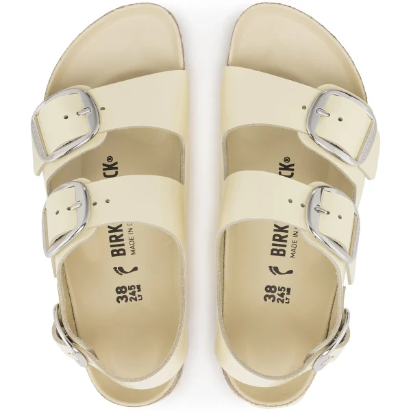 Milano Big Buckle Naturleder Lack-Birkenstock Sale