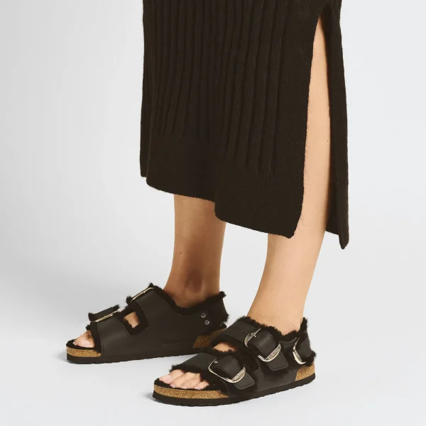 Milano Big Buckle Shearling Naturleder Geölt-Birkenstock Best Sale
