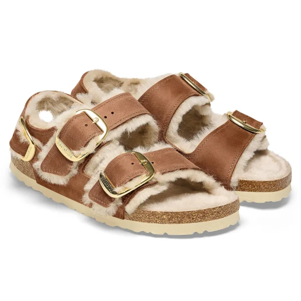 Milano Big Buckle Shearling Naturleder Geölt-Birkenstock New