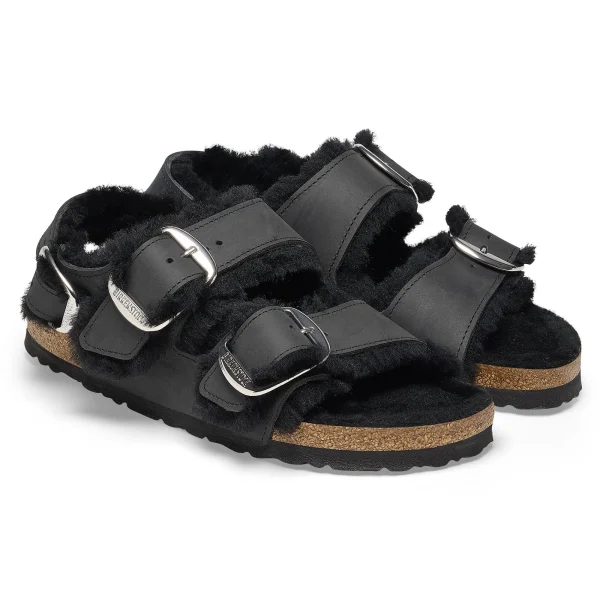 Milano Big Buckle Shearling Naturleder Geölt-Birkenstock Best Sale
