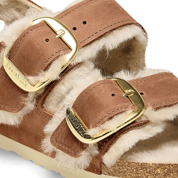 Milano Big Buckle Shearling Naturleder Geölt-Birkenstock New