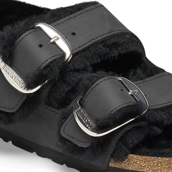 Milano Big Buckle Shearling Naturleder Geölt-Birkenstock Best Sale